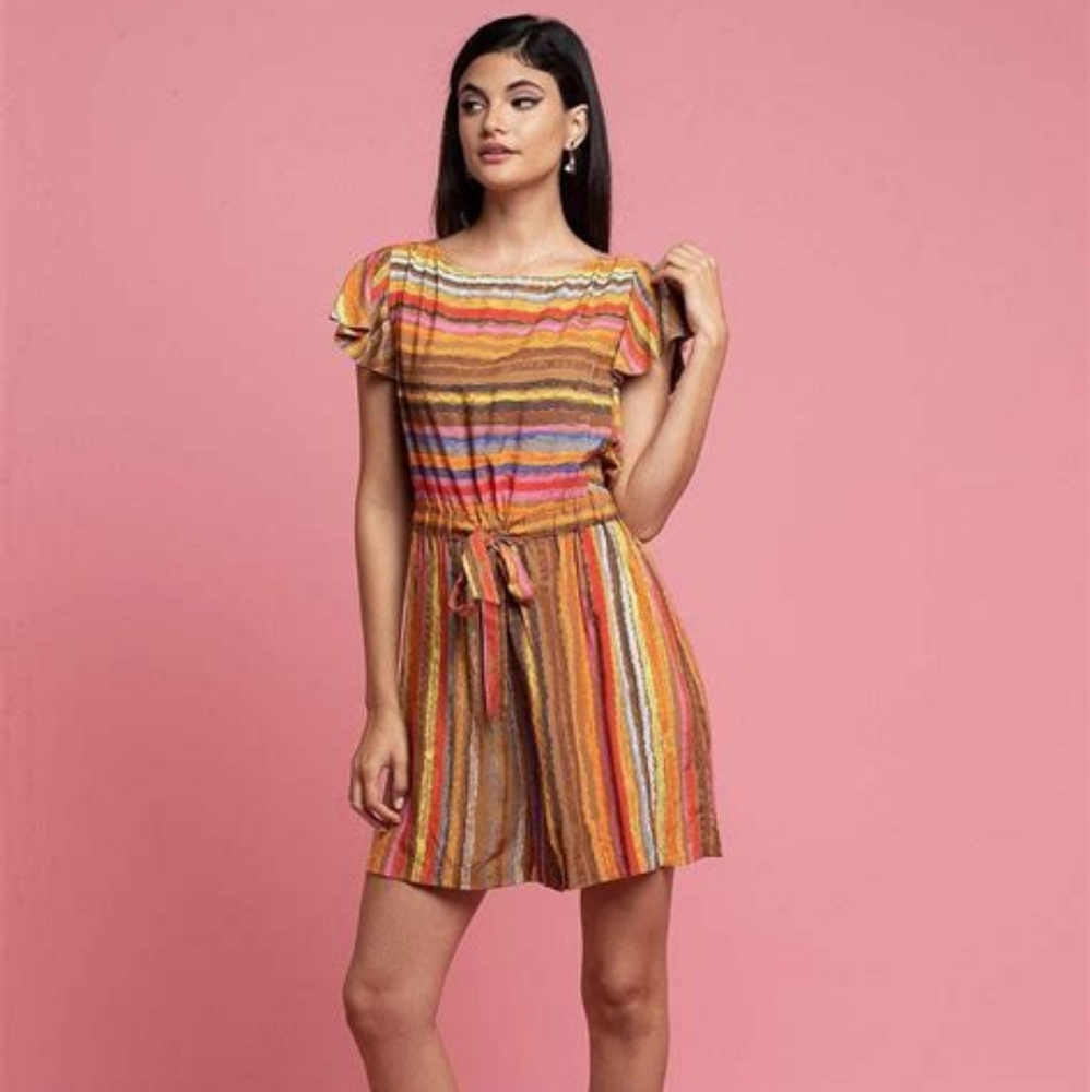 Carnival Multi Stripe Romper